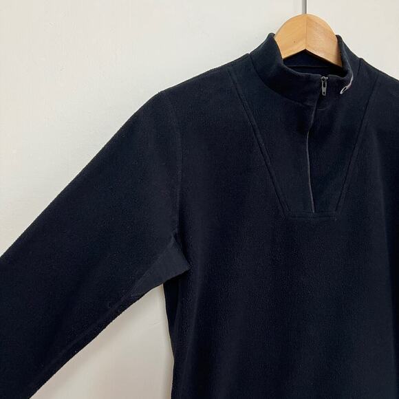 Hot Chillys Black Base Layer Men Medium 1/4 Zip Mock Neck Winter Snow Ski Fleece - Picture 3 of 7